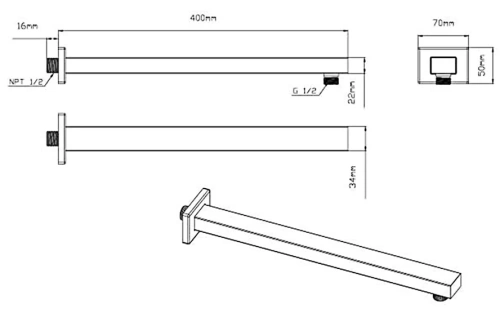 Душевая система Vincea VSFW-431T1RBG