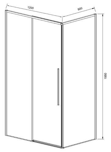 Душевой уголок Vincea Slim-N VSR-4SN9012CLGM