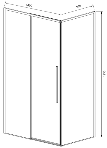 Душевой уголок Vincea Slim-N VSR-4SN9014CLB