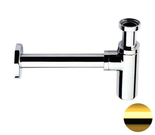 Сифон 1”1/4 Remer 958LDO, золото глянцевое