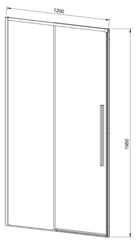 Душевая дверь Vincea Slim-N VDS-4SN120CLGM