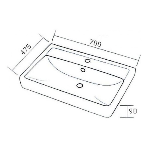 Умывальник Caprigo Дрея Q 70 ДР Q70