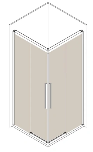 Душевая дверь Kolpa-San Libra Q 90 silver brill transparent 516820