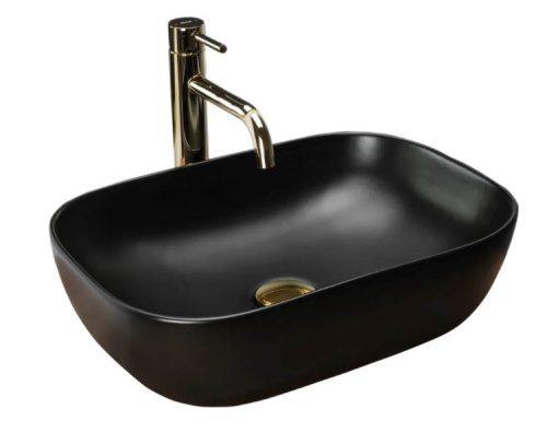 Умывальник Rea Belinda Black matt Slim U8470
