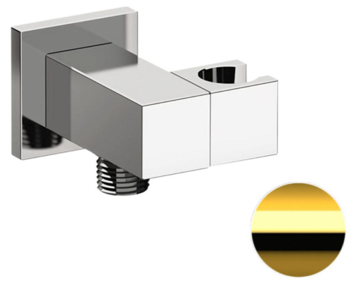 Держатель ручного душа с подключением Remer 337SDO, золото глянцевое