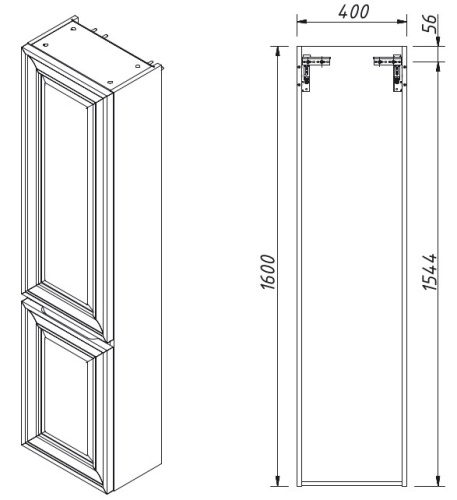 Пенал подвесной Caprigo Ponza 13550L-030.000.00.20