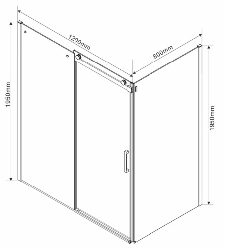 Душевой уголок Vincea Como VSR-1C8012CL