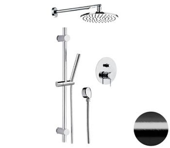 Душевая система Remer X Style X09S01OСFP, черный брашированный хром