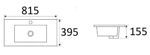 Умывальник CeramaLux 9393-80