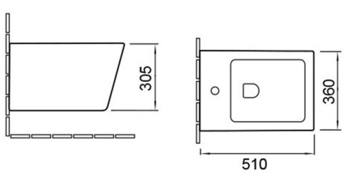 Биде подвесное Vincea Q-Line VB1-12