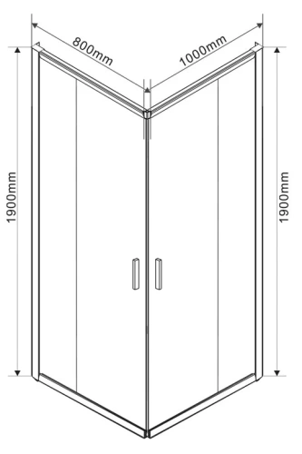 Душевой уголок Vincea Garda VSS-1G8010CLGM