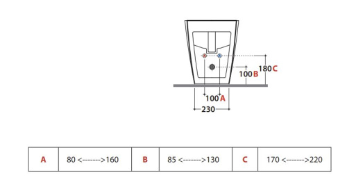 Биде напольное приставное Globo Stone ST010BI
