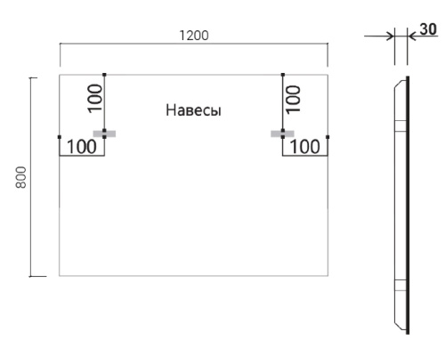 Зеркало Vincea LED 1200x800 VLM-3VN120-2