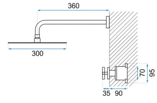 Душевая система Rea Exit Black matt P8000