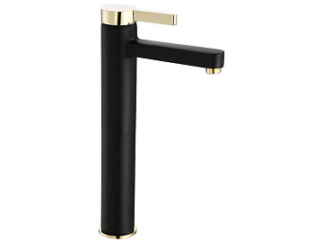 Смеситель для умывальника Rea Polo Black Gold B9978