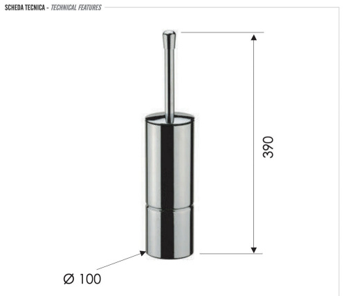 Ёршик настенный/напольный Remer RB465BG, золото брашированное