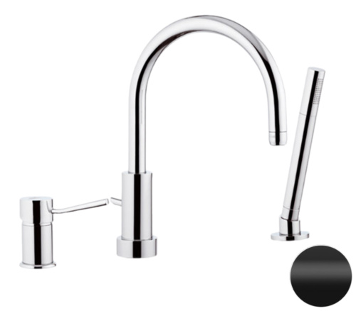 Смеситель для ванны Remer Minimal N072NO, черный матовый