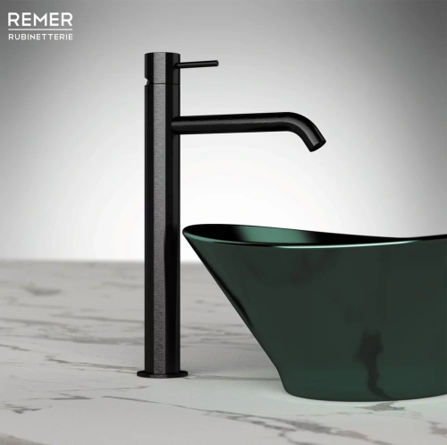 Смеситель для раковины Remer X Style X11LXLCFP, чёрный брашированный хром