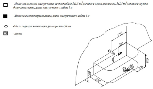 Ванна акриловая Kolpa-San Elektra SP 185x85