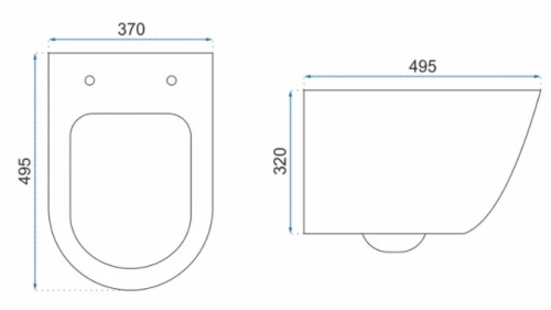 Унитаз подвесной Rea Carlos rimless Granit matt C8003