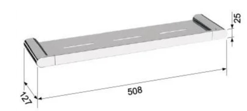 Полка 51 см Remer Lounge LN20RL, медь глянцевая