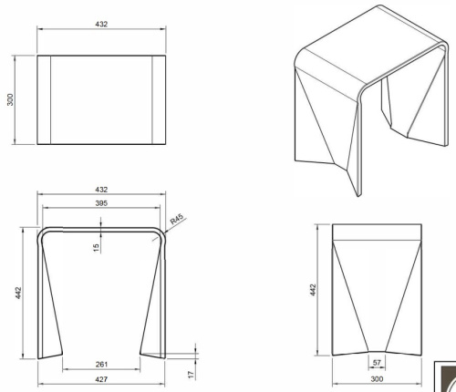 Табурет Knief Arangonit 70301050