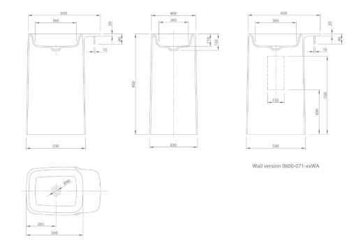 Умывальник Knief K.Stone Pride 0600-071-01WA