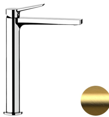Смеситель для раковины Remer Slash SL11LBG, золото брашированное 
