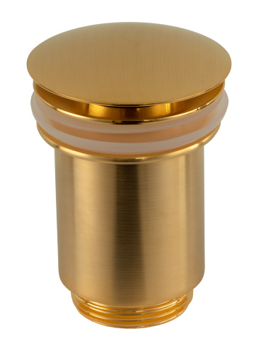 Донный клапан без перелива 1”1/4 Remer 904CC114BG, золото брашированное