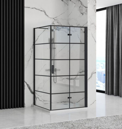 Душевая стенка Rea Molier Black 90 K8531