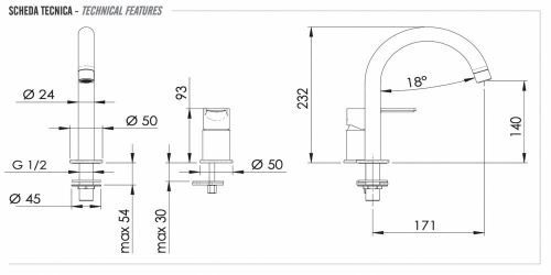Смеситель для раковины Remer Energy EY57