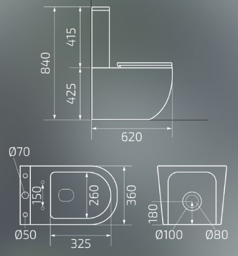 Унитаз напольный Gid Tn2188TF