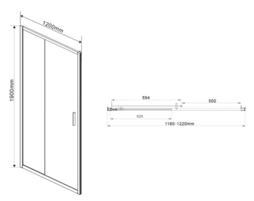 Душевая дверь Vincea Garda VDS-1G120CHB