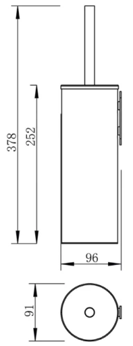 Ёршик настенный Vivi Felice F0613 NERO OPACO