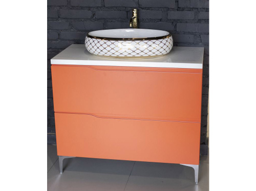 Тумба напольная Vela Вектор Оранж 100Н TU27144