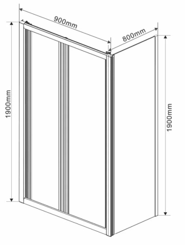 Душевой уголок Vincea Garda VSR-1G9080CL